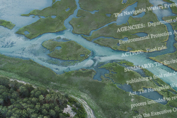 areal view of a water body with text from EPA overlayed