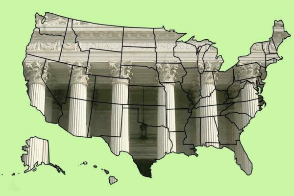 Tuesday, July 19
12:30 - 1:45 ET
CLE Credit

Image of the U.S. Supreme Court building within a U.S. map showing state borders.