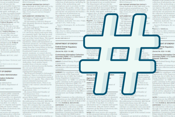 A large hashtag in front of text from the Federal Register