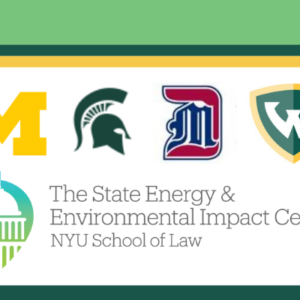 Logos of University of Michigan, Michigan State University, University of Detroit Mercy, Wayne State University, and the State Energy & Environmental Impact Center.