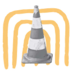 A traffic cone